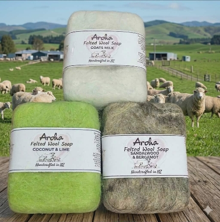 Felted Wool Soap Apple & Lime