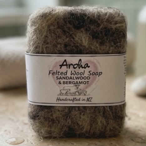 Felted Wool Soap Sandalwood & Bergamot