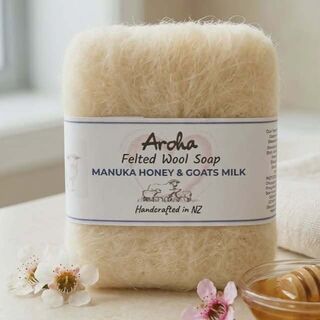 Felted Wool Soap  Goats Milk & Manuka Honey