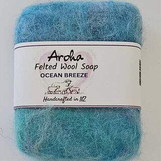 Felted Wool Soap  Ocean