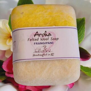 Felted Wool Soap  Frangipani