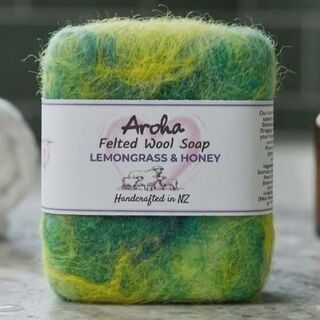 Felted Wool Soap Lemongrass