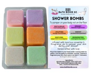 6 Shower Bombs Essential Oil Blends