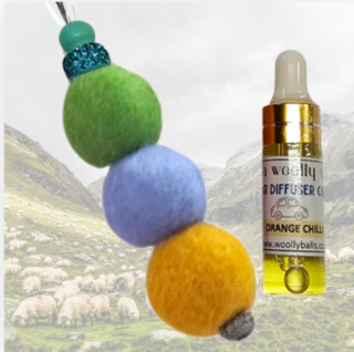 Woolly Balls Car Diffuser - Tiger Eye